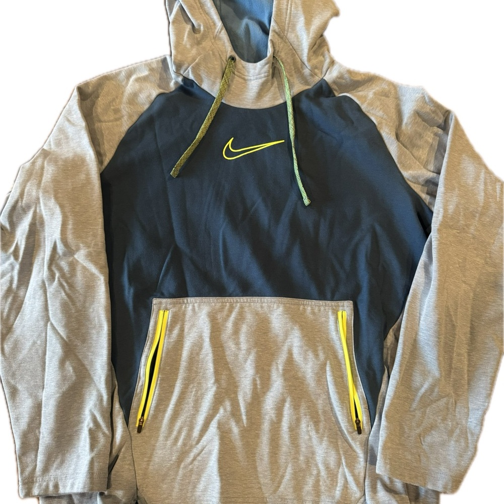 Nike Men's Gray and Blue Hooded Jacket XL
Like new worn once